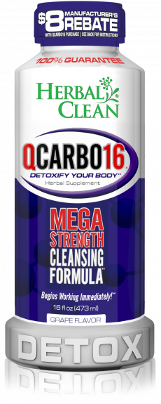 Herbal Clean QCarbo16 Same Day Detox Drink 16 Oz Red Dragon 
